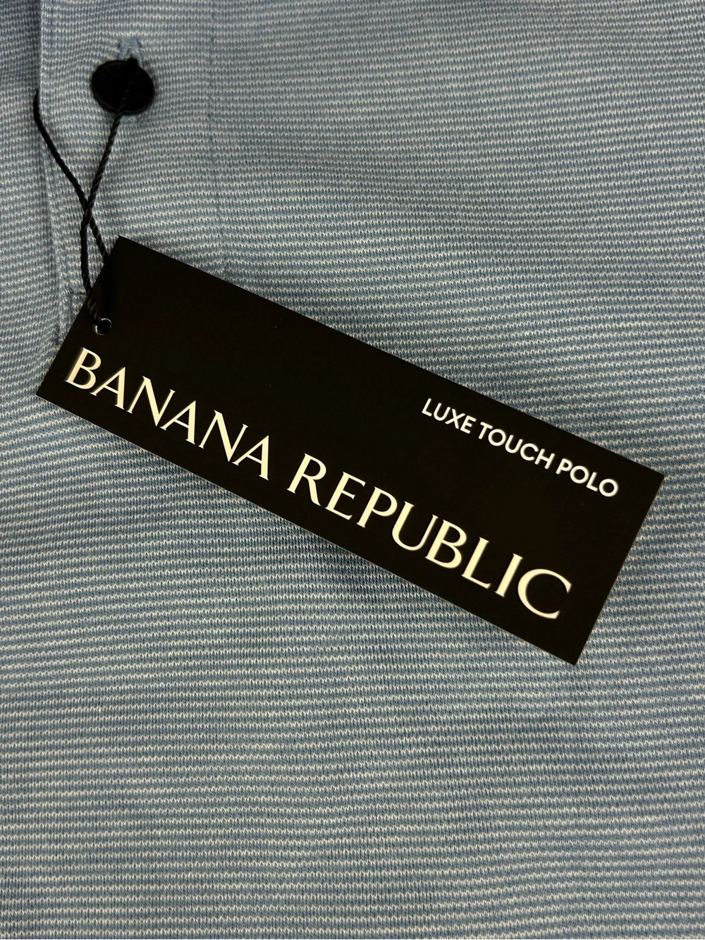 Banana Republic Luxe Touch Performance Polo Shirt, Blue, Large, Cotton